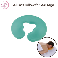 Coussin de massage facial en silicone avec gel rafraîchissant, respirant, avec trou pour lit de soin, en forme de U, pour spa et salon de beauté