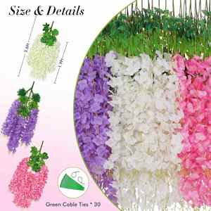 Flores Artificiales de Peonía de Seda y Delphinium Ajacis al por Mayor, 2 Ramas, Realistas, Decoración para el Día de la Madre y Regreso a Clases - Product Image 4