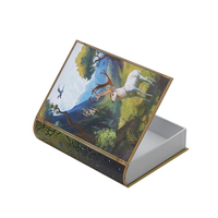 Boîte cadeau rigide de style livre personnalisée avec impression CMYK, logo en feuille d'or pour l'emballage de bijoux, de cosmétiques et de vêtements