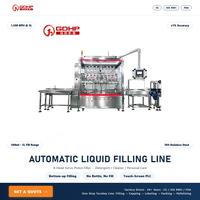 Ligne de production automatique de remplissage de détergent à 8 têtes servo-piston avec capsulage, étiquetage, emballage en carton et palettisation