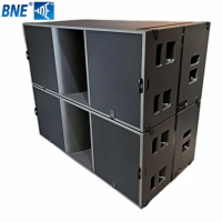 Sistem Suara Aktif KS28 Dual Subwoofer Pasif 18 Inch, Speaker 18 Inch, Subwoofer Plywood untuk Panggung