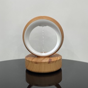 Humidificateur Rechargeable OEM CE ROHS Woodgrain Ultrasonic Desktop Electric Cool Mist Air Water Drops Anti Gravity Humidifier - Product Image 2