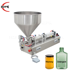 HZPK Chai Nước Nhựa Mỹ Phẩm Dầu Gội Mật Ong Đồ Uống Pít-tông Nhỏ Bán Tự Động Máy Đóng Gói Và Đổ Chất Lỏng - Product Image 1