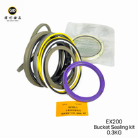 Kit de joints de vérin de godet GID EX200-2 0,3 kg PU+NBR+PTFE+Métal pour réparation de vérin hydraulique d'excavatrice EX200