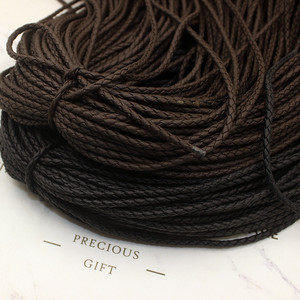 DIY jewelry <b>accessories</b>, 3mm soft cowhide rope, necklace/bracelet leather rope wholesale, handmade beading material, <b>braided</b> - Product Image 2