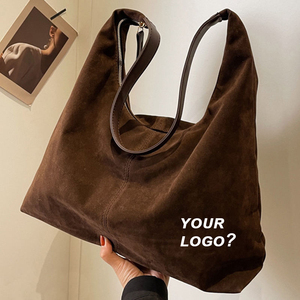 Nouveau Grand <span class=keywords><strong>Sac</strong></span> à <span class=keywords><strong>Bandoulière</strong></span> <span class=keywords><strong>en</strong></span> Simili Daim Rétro Effet Velours Peau de Cerf, <span class=keywords><strong>Petit</strong></span> <span class=keywords><strong>Sac</strong></span> Seau Fourre-tout Polyvalent pour Femme au Travail - Product Image 1