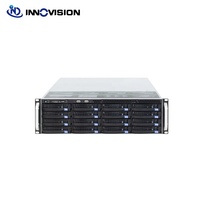 Énorme stockage 3u 16 baies châssis serveur remplaçable à chaud avec fond de panier