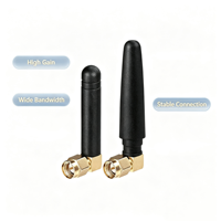Antenne WiFi 2,4 GHz en caoutchouc mini 5 dBi en forme de L à angle droit, indice IP68, qualité industrielle, forte capacité anti-interférence pour routeur et modem
