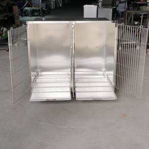 Cage de clinique vétérinaire en acier inoxydable, enclos d'hôpital pour animaux, cage de récupération médicale pour animaux, équipement vétérinaire - Product Image 2