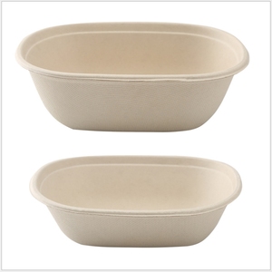 Disposable Degradable And Eco Friendly Oval Children's Large Capacity Bento Lunch Box - Product Image 3