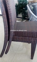 Meubles de jardin de haute qualité pour patio, restaurant, extérieur, chaise et table à manger en rotin plastique, 4 places, tissage durable