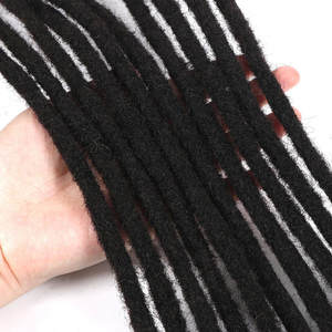 <span class=keywords><strong>Extension</strong></span> de Locs Cheveux Humains de 0,4 cm de Largeur 8 Pouces 10 Mèches/Paquet Entièrement Faite à la Main Dreadlock 100% Cheveux Humains pour Homme et Femme - Product Image 3