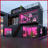 Maisons conteneurs : lieux populaires pour les influenceurs, boutiques de bubble tea et de café, designs de conteneurs, conteneurs mobiles, structure en acier