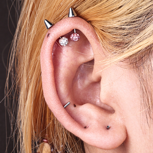 Clous de lèvre en titane ASTM-F136, accessoires basiques à fond plat pour l'oreille, bijoux de piercing corporel à filetage interne, tendance pour mariage - Product Image 4