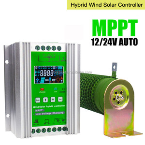 Hybride 800w <span class=keywords><strong>12v</strong></span> 24V 48V étanche à l'eau hors réseau éolien solaire hybride MPPT contrôleur lampadaire éolienne 800w solaire 500w - Product Image 4
