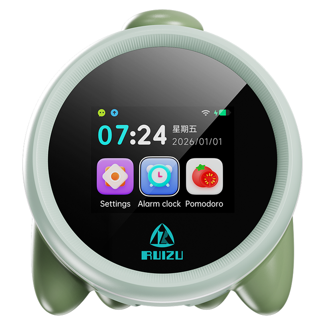 2026 Latest Ruizu Time Manager AI Smart Alarm Clock Touchscreen Light Bar Kids Digital Alarm Clocks for Kids