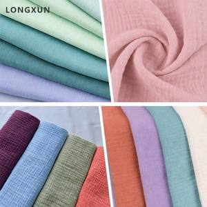 Tissu en <span class=keywords><strong>gaze</strong></span> <span class=keywords><strong>double</strong></span> couche 100 % coton BCI, blanc, teint, fabriqué en Chine pour la production de textiles de maison et de vêtements pour enfants - Product Image 5
