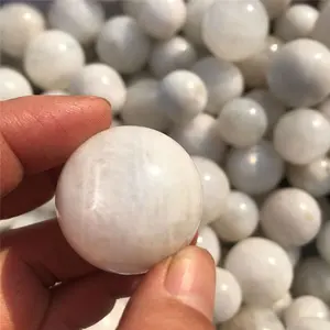 Cầu Vồng Sáng Bóng Trăng Trắng Đá Sphere Ball Pha Lê Reiki Chữa Bệnh Sản Phẩm Moonstone Sphere Cho Trang Trí Nội Thất