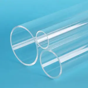 Alta Qualidade Transparente Policarbonato Transparente Tubo Colorido PMMA Acrílico Plastic Tube