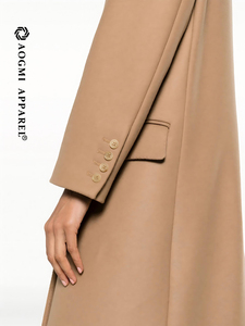 Abrigo de Moda de <span class=keywords><strong>Alta</strong></span> <span class=keywords><strong>Costura</strong></span> para <span class=keywords><strong>Mujer</strong></span>, Chaqueta Cortavientos Holgada de Doble Botonadura, 100% Algodón, Ecológica, Antiarrugas, para Invierno - Product Image 5