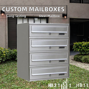 Thép Không Gỉ Treo Tường Thương Mại Hộp Thư Căn Hộ Key Khóa Cụm Thư Không Thấm Nước Hộp Chống Trộm Cho Căn Hộ Sử Dụng - Product Image 2