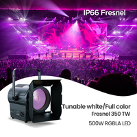 Projecteur LED Fresnel 350TW 500W RGBLA avec correction automatique des couleurs, CRI95 élevé, R9 95, zoom 12~66, DMX512, éclairage pour studio TV, scène, film