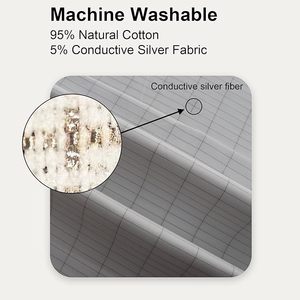 Sábana bajera de tierra 5% fibra de plata 95% algodón sábana bajera con cable de puesta a tierra - Product Image 6