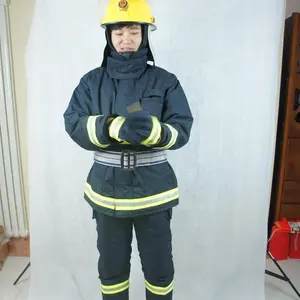 EN tenue anti feu sapeurspompiers homologu耐火服永久難燃性生地消防士ユニフォーム