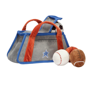 Non-Irritant Sports Thème Chambre Décor Coton Rempli Quatre Boules En Peluche Jouet Interactif Ensemble avec Sac De Rangement Doux 2024 Bébé Jouet - Product Image 1