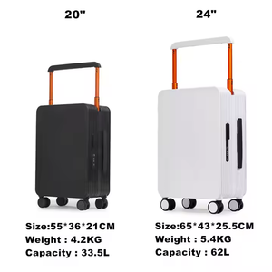 Seyahat İçin El Bagajları PC Seyahat El Bagajları Çantası Bavul PC El Bagajları Alüminyum Çerçeveli Geniş Tekerlekli İş Seyahat Çantası 20 İnç - Product Image 2