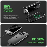 Banco de Energía de 20W 3 en 1, Cargador Inalámbrico Magnético de 15W, Soporte para Teléfono, Estación de Carga PD3.0 de 10000mah para Teléfono, Reloj y Auriculares