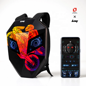 Sac à Dos Intelligent Chevalier Masqué LED LOY GTX-9 Gros Yeux LED Coque ABS Étanche Casque Moto USB Antivol - Product Image 1