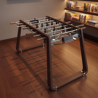 Table de football de table commerciale haut de gamme en verre pour intérieur, table de baby-foot en verre trempé cristallin avec joueurs en alliage d'aluminium