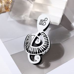Musical Instrument Acetate Hair Claw Retro Saxophone Piano <b>Note</b> Shape Shark Clip Unique Literary Women Fashion Hair Accessories - Product Image 5