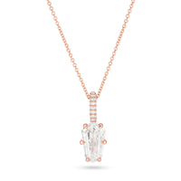 Collier pendentif bouclier en diamant synthétique Gemnel, bijoux chics au quotidien pour femmes