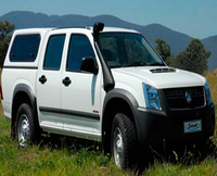 Snorkel tout-terrain UNITYMAX pour Isuzu D-MAX, matériau LLDPE noir, UNI-SIDM165, 98x39x14cm
