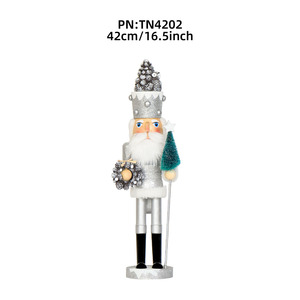 <span class=keywords><strong>Casse</strong></span>-noix roi en <span class=keywords><strong>argent</strong></span> pailleté de 42 cm avec couronne <span class=keywords><strong>et</strong></span> arbre - Product Image 2