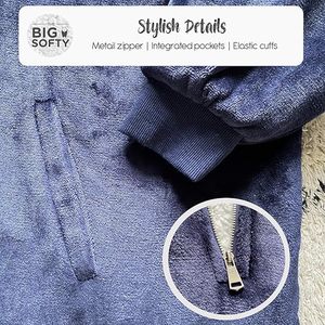 Oversized <strong>Hoodie</strong> Blanket Sherpa &amp; Fleece Wearable Blanket Hoodies for <strong>Women</strong> &amp; Men Comfy &amp; Fluffy Hooded Blankets - Product Image 2