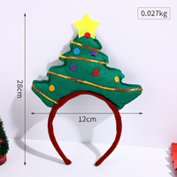Serre-tête personnalisable en non-tissé 3D motif sapin de Noël, 200 MOQ, mignon, festif, pour les fêtes, cadeau, accessoire capillaire