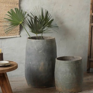 Jardinière <span class=keywords><strong>en</strong></span> <span class=keywords><strong>terre</strong></span> mate décorative d'intérieur et d'extérieur, jardin de maison, grands pots de fleurs <span class=keywords><strong>en</strong></span> céramique, vente <span class=keywords><strong>en</strong></span> gros - Product Image 3