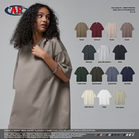 ODM/T-shirt % katun murni ukuran besar kaus bordir Retro bahu longgar lengan pendek