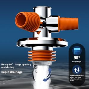 ตัวกรองดักกลิ่นแบบ 2-in-1 สำหรับห้องน้ำ สะดวกสบายด้วยท่อระบายน้ำสามทาง ดีไซน์ทันสมัย วัสดุ PP สำหรับเครื่องซักผ้า - Product Image 4