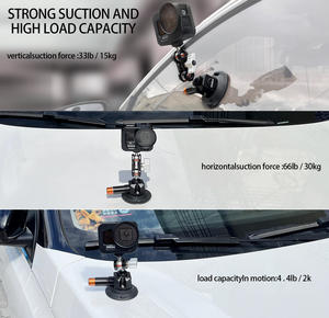 Support de caméra de voiture en alliage d'aluminium de 3/4.5/6 pouces avec base à ventouse compatible avec les caméras/téléphones/<span class=keywords><strong>Gopro</strong></span> pour la fenêtre de la carrosserie de la voiture - Product Image 3