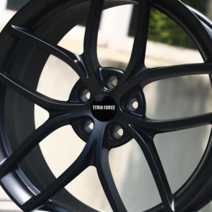 Jantes de voiture TITAN FORCE 18 19 20 21 pouces 5x114.3, roues forgées sur mesure, finition noire mate pour <span class=keywords><strong>Nissan</strong></span> GTR R35 370Z <span class=keywords><strong>Qashqai</strong></span> Infiniti G37 - Product Image 5