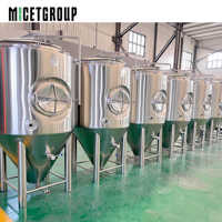MICET 7BBL Fermenteur Conique de Bière SUS304, Unitank Pressurisé à Chemise, Cuve de Fermentation de 7 Barils pour Brasserie Artisanale, Pub Brassicole, CIP