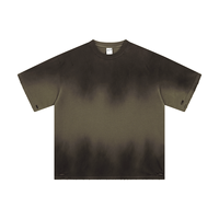 Fabricante de camisetas lavadas MOQ bajo Estilo extragrande Estilo desgastado Camisetas personalizadas para hombres