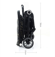 Poussette Bébé 4 en 1 Simple, Pliable, Portable, avec Positions Assise et Allongée, Landau Parapluie et Chariot de Transport