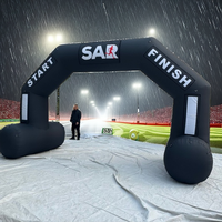 Arche gonflable en PVC imperméable, résistante au vent et aux intempéries, avec éclairage LED pour ligne de départ/arrivée de course, design personnalisé