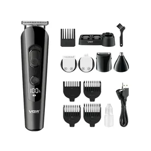 VGR V-175 Grooming Kits Professional Rechargeable Body Hair Clipper Beard And Nose Trimmer For Men