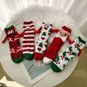 <span class=keywords><strong>Calcetines</strong></span> Navideños Magnéticos con Diseño de Manos Entrelazadas, <span class=keywords><strong>Calcetines</strong></span> Divertidos 3D con Ojos Grandes y Peludos, <span class=keywords><strong>Calcetines</strong></span> Térmicos Gruesos con Temática Navideña, OEM - Product Image 3